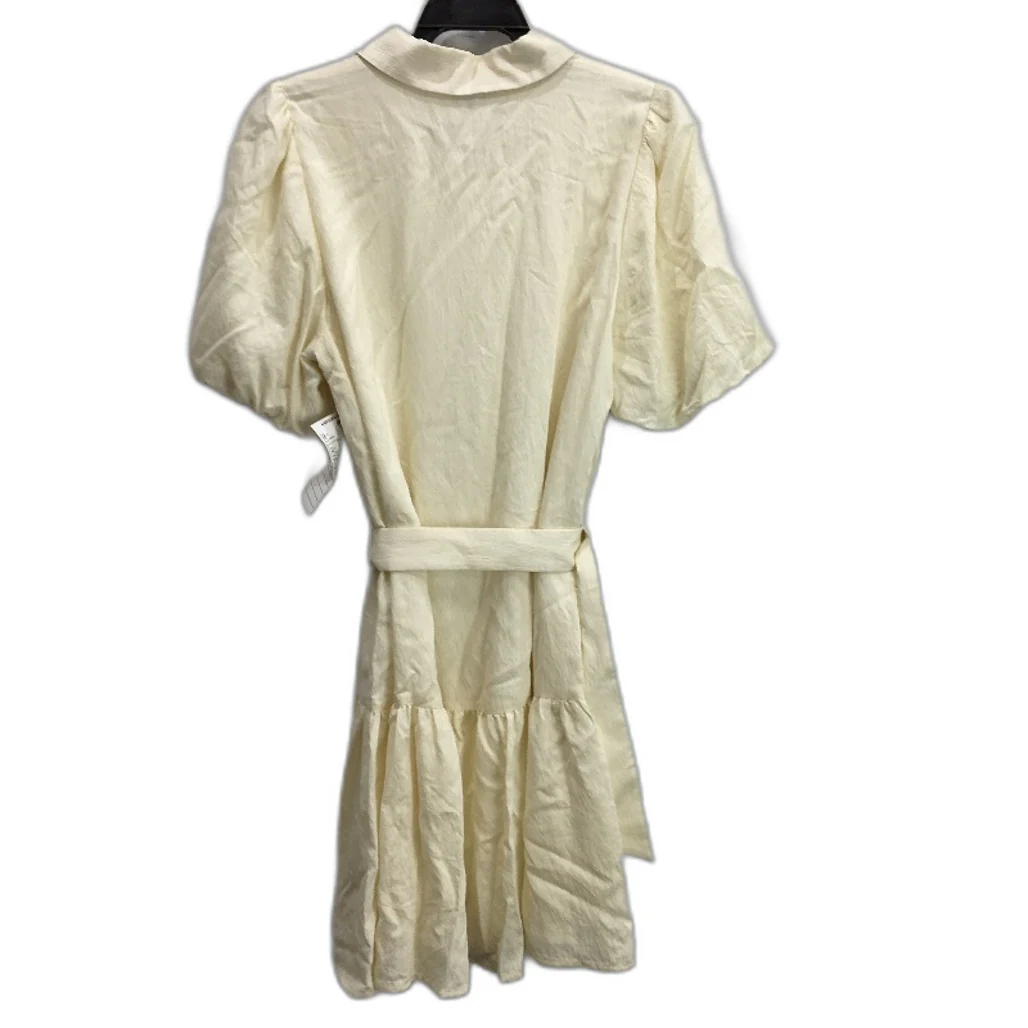 Tokito Myer Sample Cream Button Up Belted Fully Lined Dress Ladies Size 10 NEW - Image 2