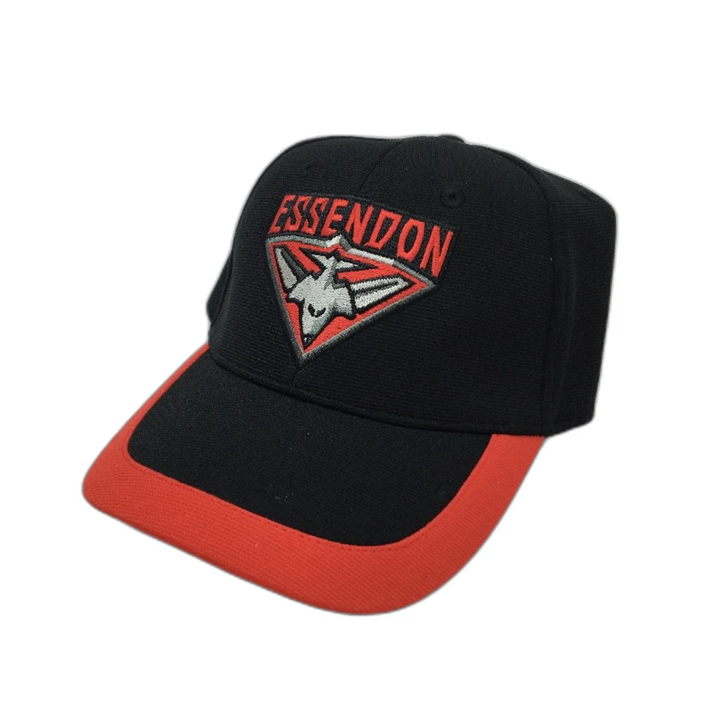 AFL On Field Essondon Bombers Twin Pack Football Red Black Caps Youth NEW - Image 4
