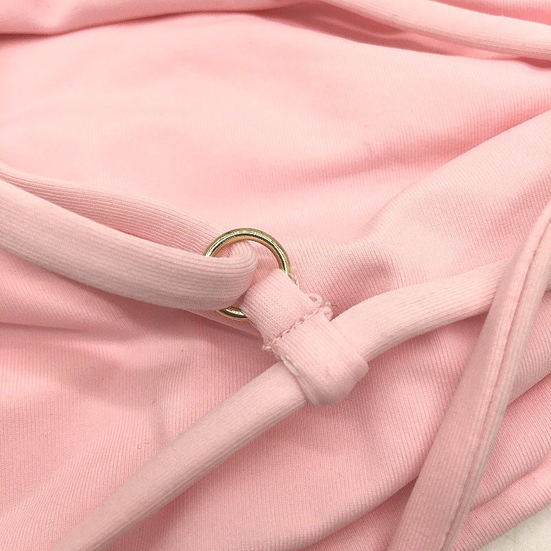 Subtitled Baby Pink Ruched Front Tie Back Swim Bather 'Gather' Top Ladies Sz L - Image 4