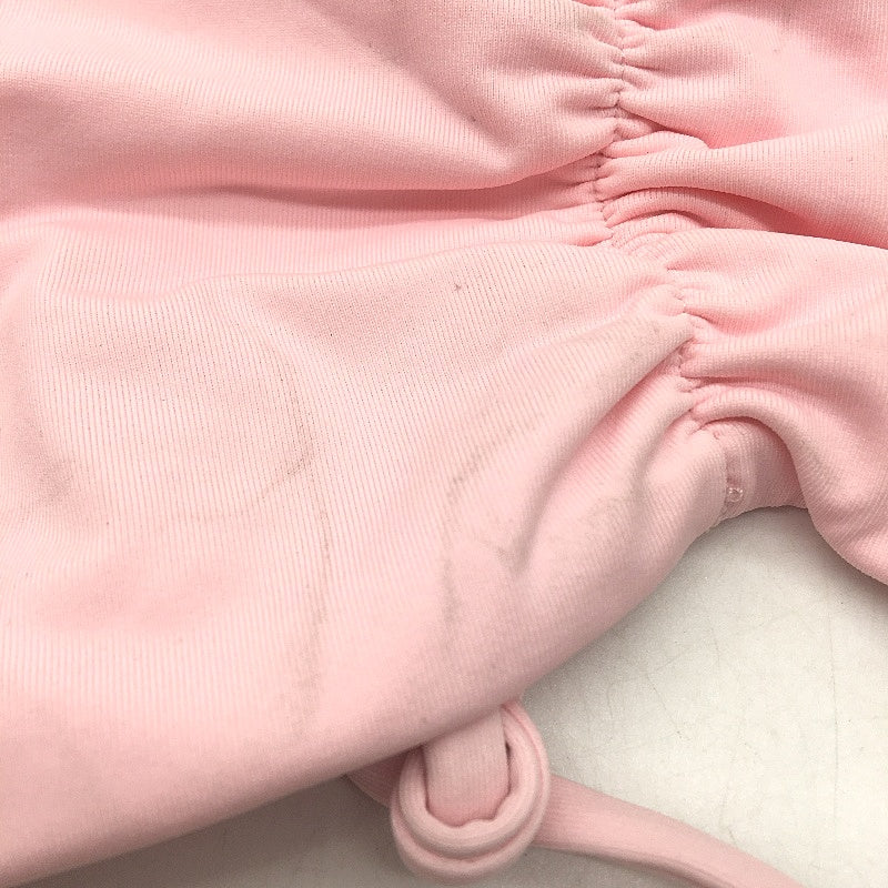 Subtitled Baby Pink Ruched Front Tie Back Swim Bather 'Gather' Top Ladies Sz L - Image 5