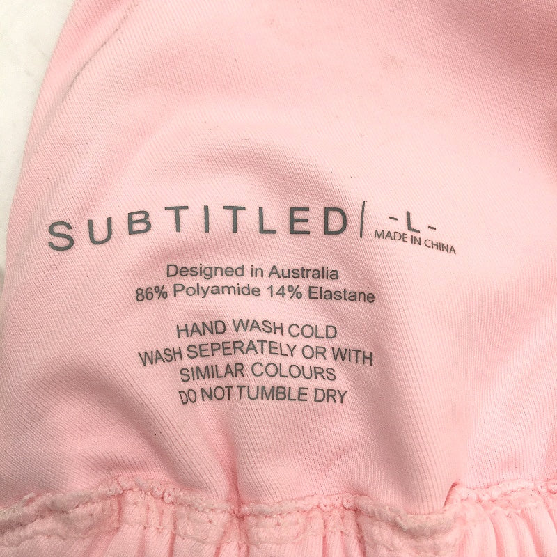 Subtitled Baby Pink Classic Triangle Swimwear Bather Top Ladies Size Large NEW - Image 5