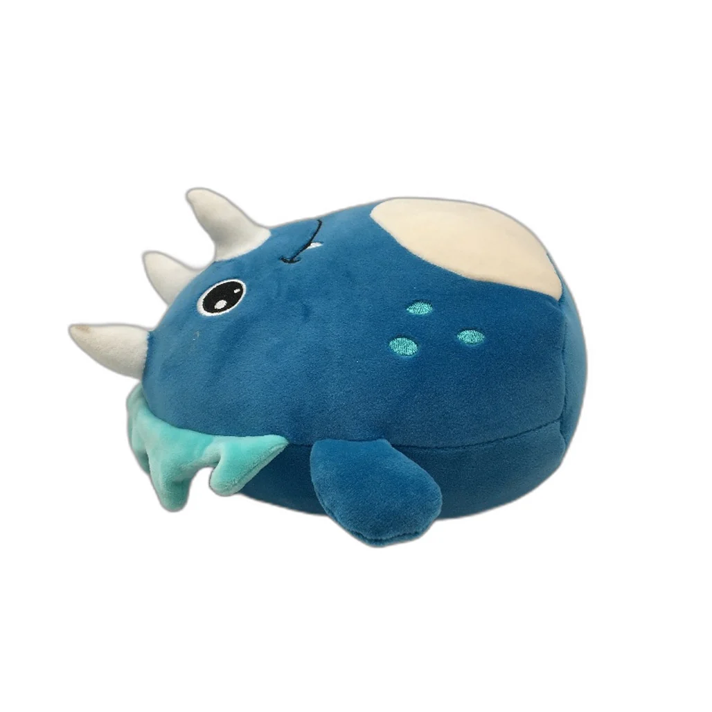 Squishees 2 Pack Blue Dinosaur Rounded Soft Plush Toys Collectables Multicoloured - Polyester Durable Lightweight Squishees - Image 3