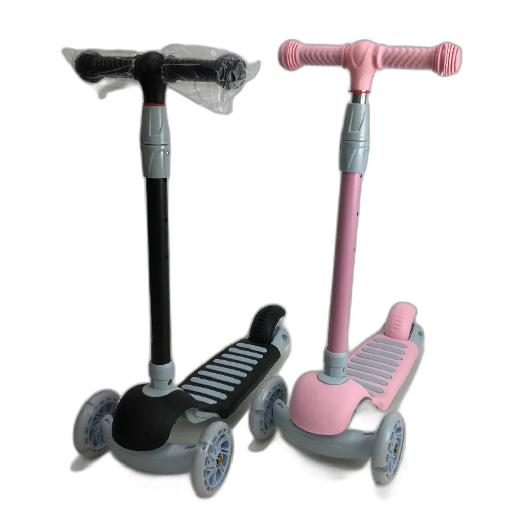 Tri-Wheel Pink & Grey Kick Scooter With Handlebars For Kids & Teens X8 Model