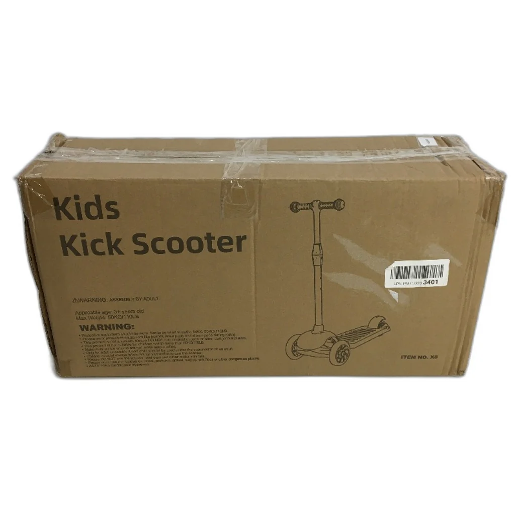 Tri-Wheel Pink & Grey Kick Scooter With Handlebars For Kids & Teens X8 Model - Image 8