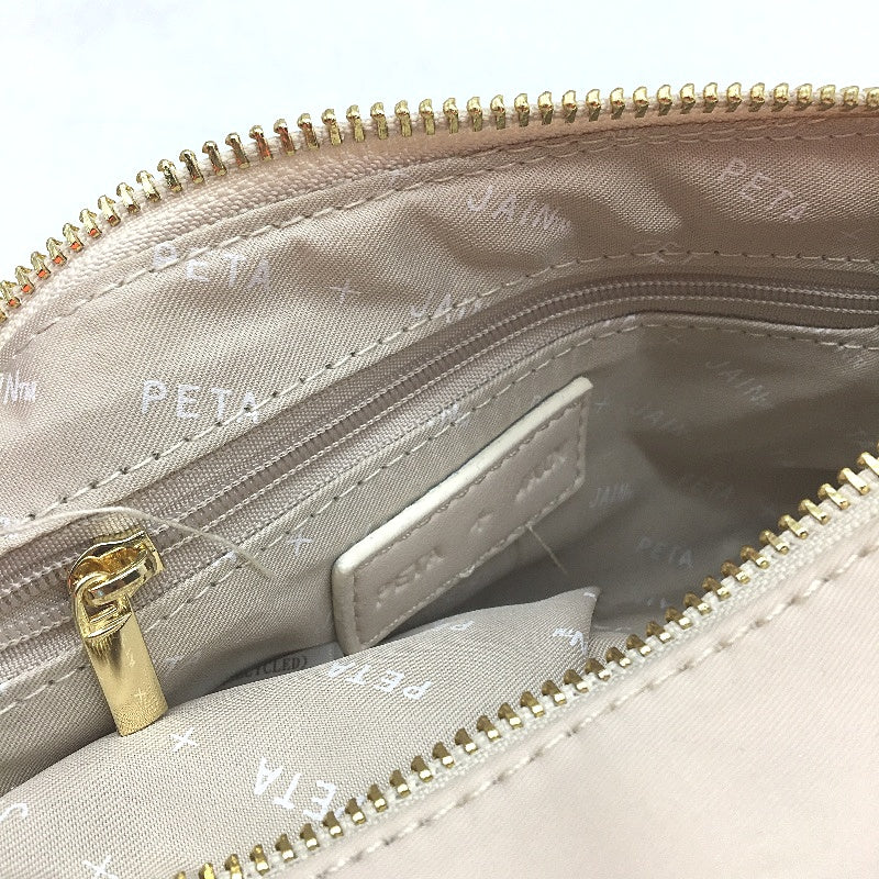 Peta And Jain Cream Beige Golden Zipper Small Crossbody Bag Multi-Pocket NEW - Image 5