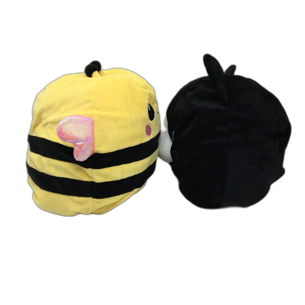 2 Pcs Plushy Soft Black Cat & Bumble Bee Hats Ages 4 & Up NEW - Image 3