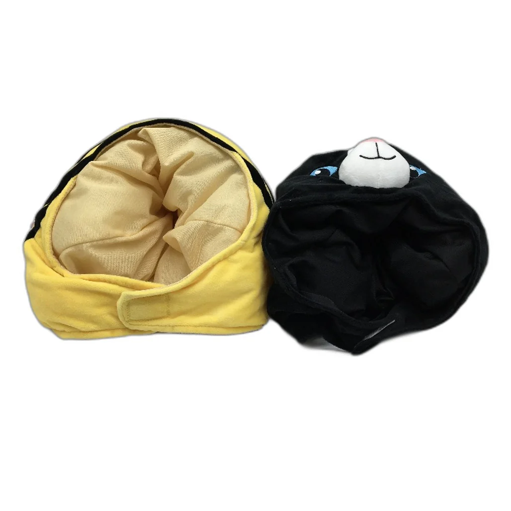 2 Pcs Plushy Soft Black Cat & Bumble Bee Hats Ages 4 & Up NEW - Image 4