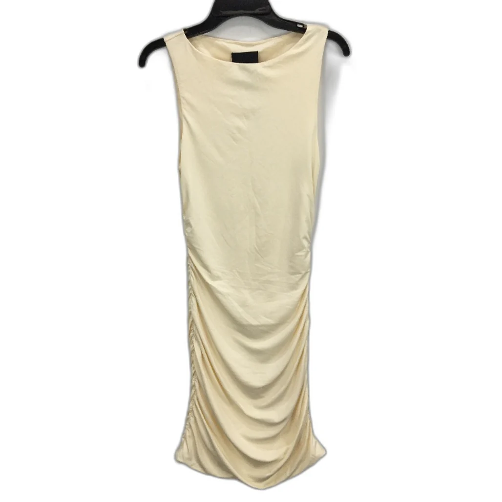 Alice In The Eve Cream 'Lena' Ruched Slinky Mini Dress Ladies Size Small NEW