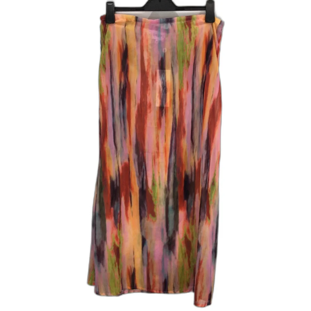 SNDYS St Barts Multicoloured Chiffon Drawstring Maxi Skirt Ladies Size Small NEW - Image 2