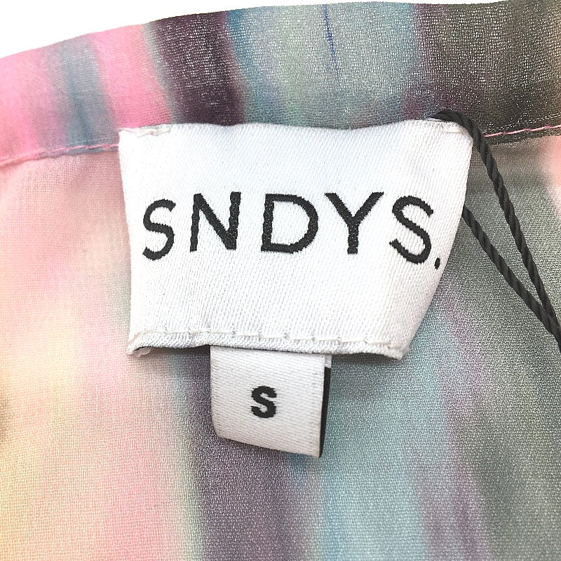 SNDYS St Barts Multicoloured Chiffon Drawstring Maxi Skirt Ladies Size Small NEW - Image 3