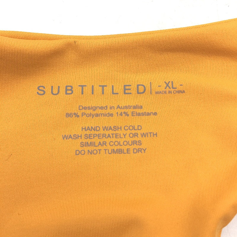 Subtitled Super Cheeky Tangerine Orange Brief Swim Bottoms Ladies Size XL NEW - Image 3