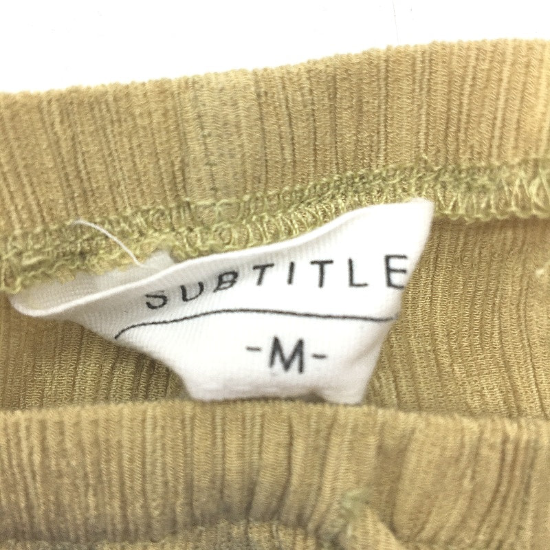 Subtitled Indra Crinkle Lemon Khaki Pants with Pockets Ladies Size Medium NEW - Image 3