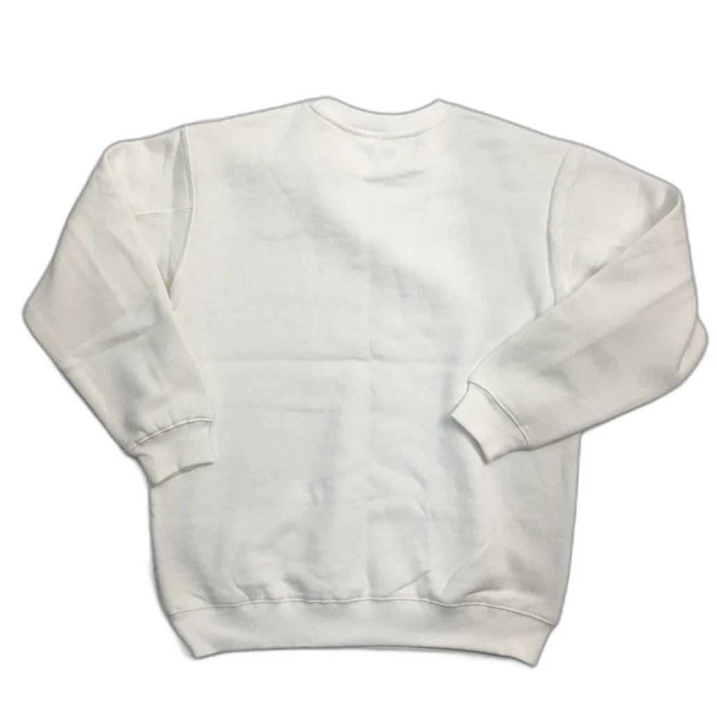 Subtitled Oversized Wave Origin Fleece White Crew Jumper Girls Sz 12-13 Yrs NEW - Image 2