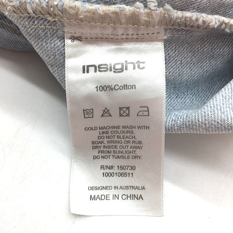 Insight Rio Denim Faded Blue Button Up Mini Shirt Dress Ladies Size XS NEW - Image 5