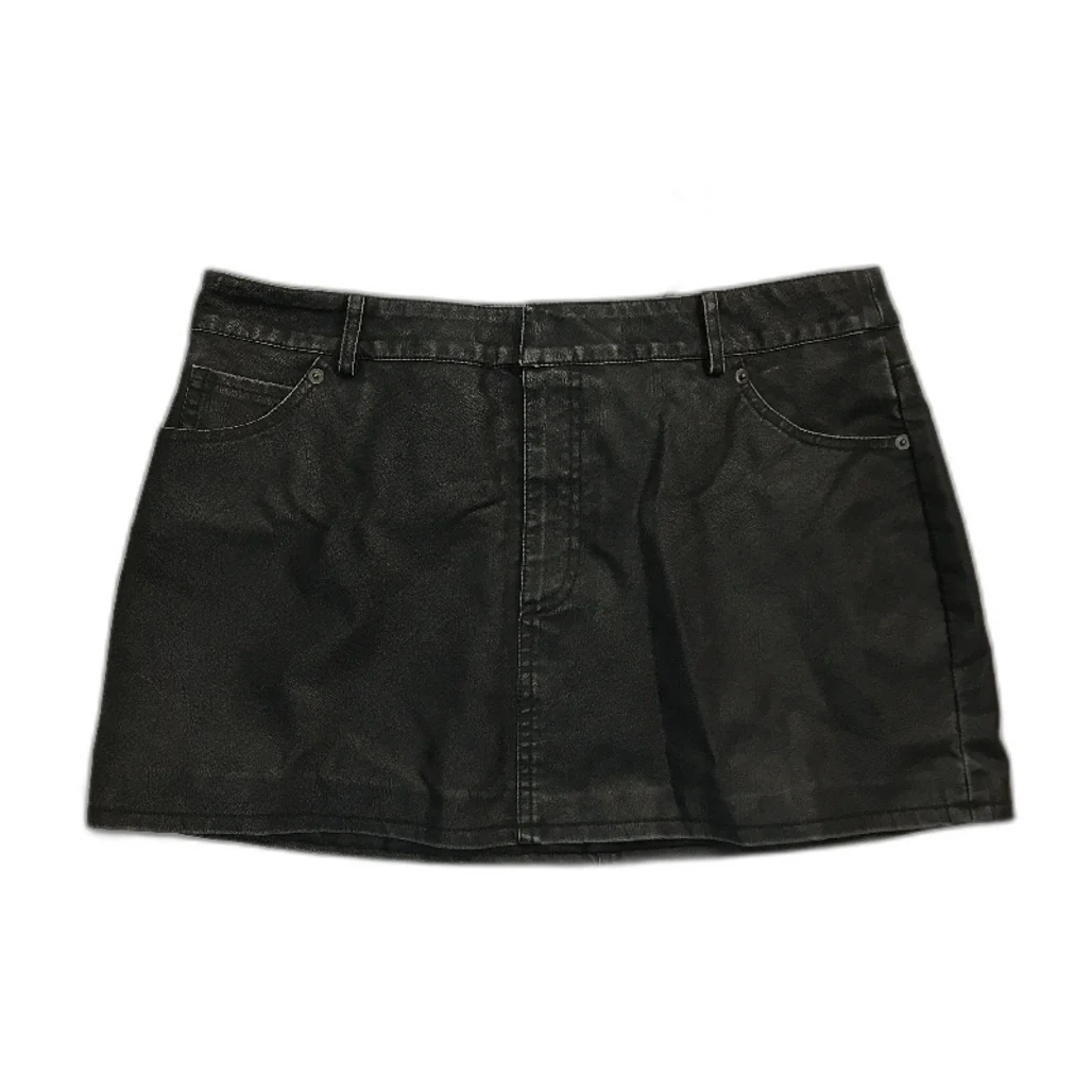 Alice In The Eve Esme Leather Look Mid Rise Mini Skirt Ladies Size Large NEW
