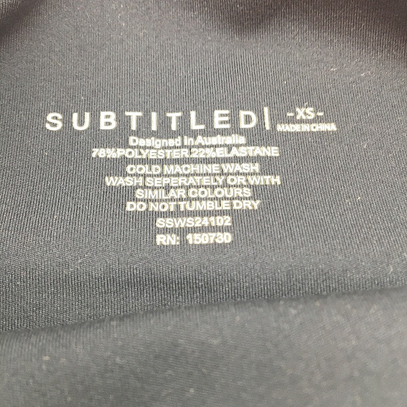 Subtitled Sports Club Black High Waisted Hot Shorts Ladies Size XS NEW - Image 3
