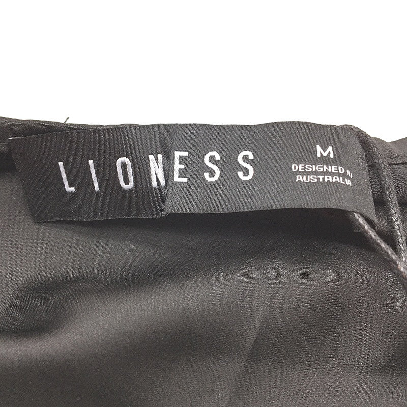 Lioness Delilah Low Cowl Bias Cut Ink Black Satin Top Ladies Size Medium NEW - Image 3