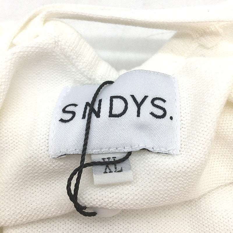 SNDYS Presley Knit White Cotton Side Slit Slip Dress Ladies Size XL NEW - Image 3