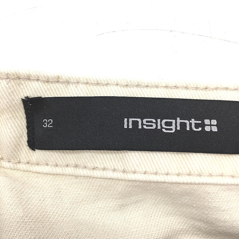 Insight Eva Chalk White High Rise Denim Front Slit Maxi Skirt Ladies Size 32 NEW - Image 3
