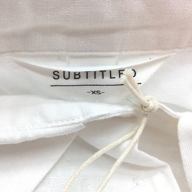 Subtitled Joslin Boxy Longsleeve Shirt White Playsuit Ladies Size XS NEW - Image 3