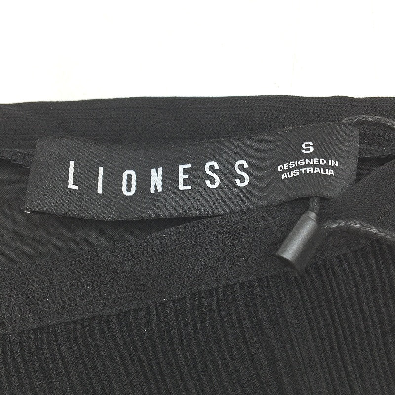 Lioness Ford Onyx Black Sash Belt Plisse Mini Skirt Ladies Size Small NEW - Image 4