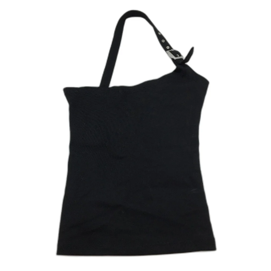 Insight Single Strap Buckle Black Cropped Cami Top Ladies Size XXS NEW