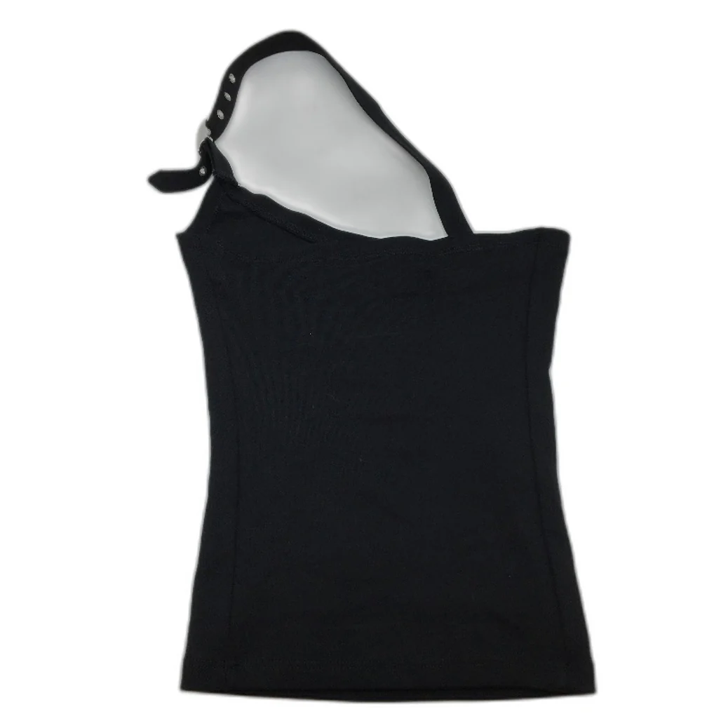 Insight Single Strap Buckle Black Cropped Cami Top Ladies Size XXS NEW - Image 2