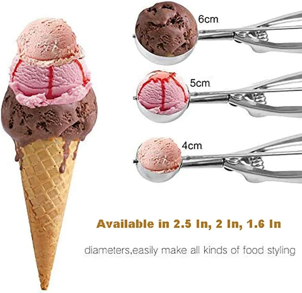 Ayvicco 3-Piece Cookie Scoop Set for Baking Ice Cream Cupcakes NEW - Image 4