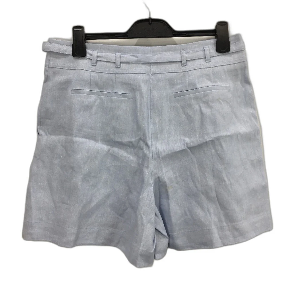 Portmans Love Is Blind Light Blue Linen Blend Stretch Shorts Ladies Size AU 16 NEW - Image 2