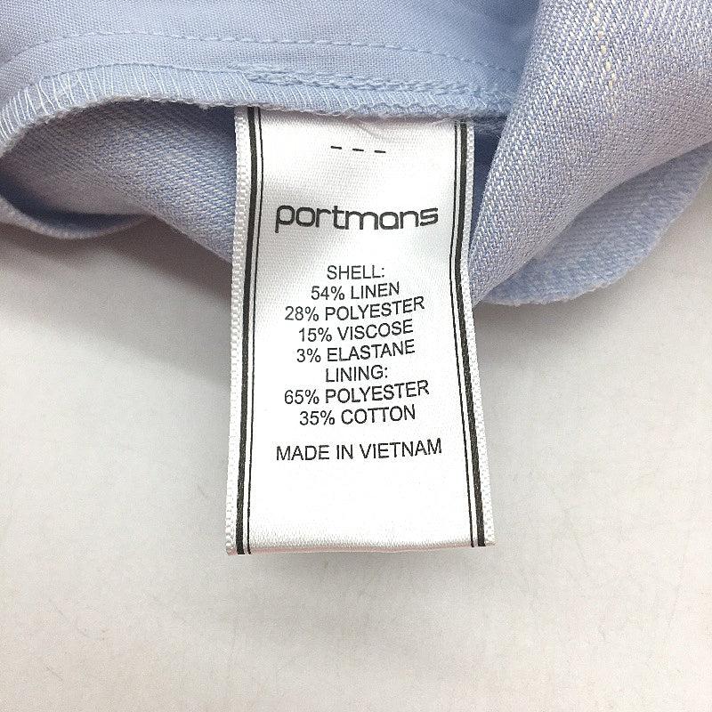 Portmans Love Is Blind Light Blue Linen Blend Stretch Shorts Ladies Size AU 16 NEW - Image 6