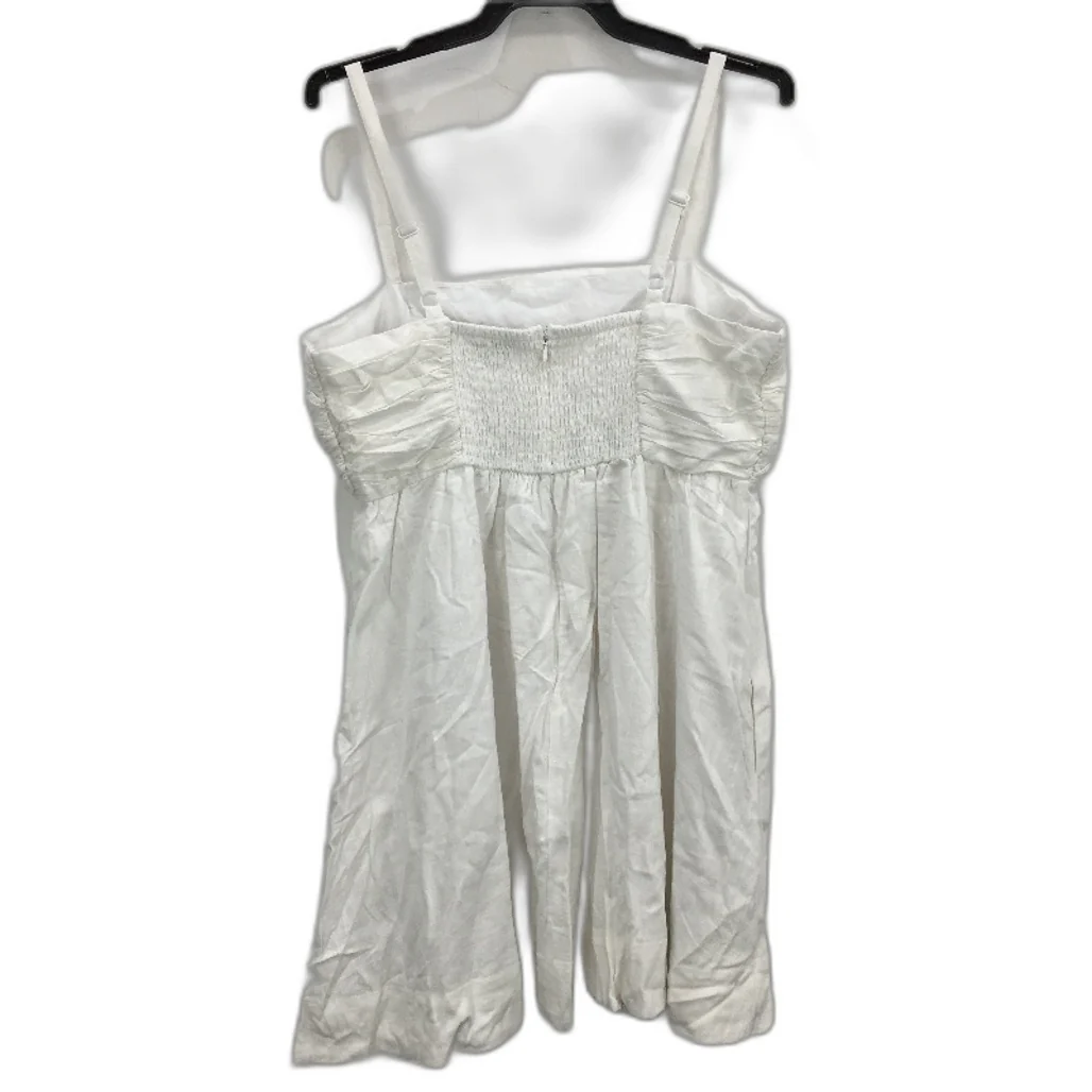 Dotti Leela White Sleeveless Mini Dress with Gathered Bodice, AU Size 12, NEW - Image 2