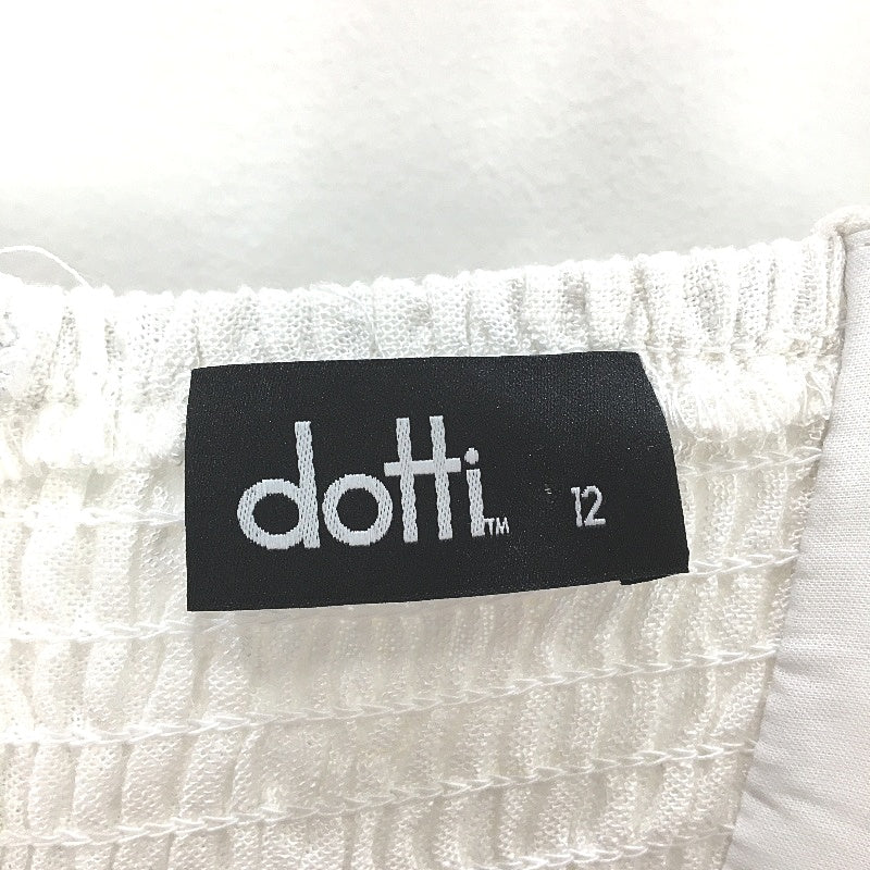 Dotti Leela White Sleeveless Mini Dress with Gathered Bodice, AU Size 12, NEW - Image 3