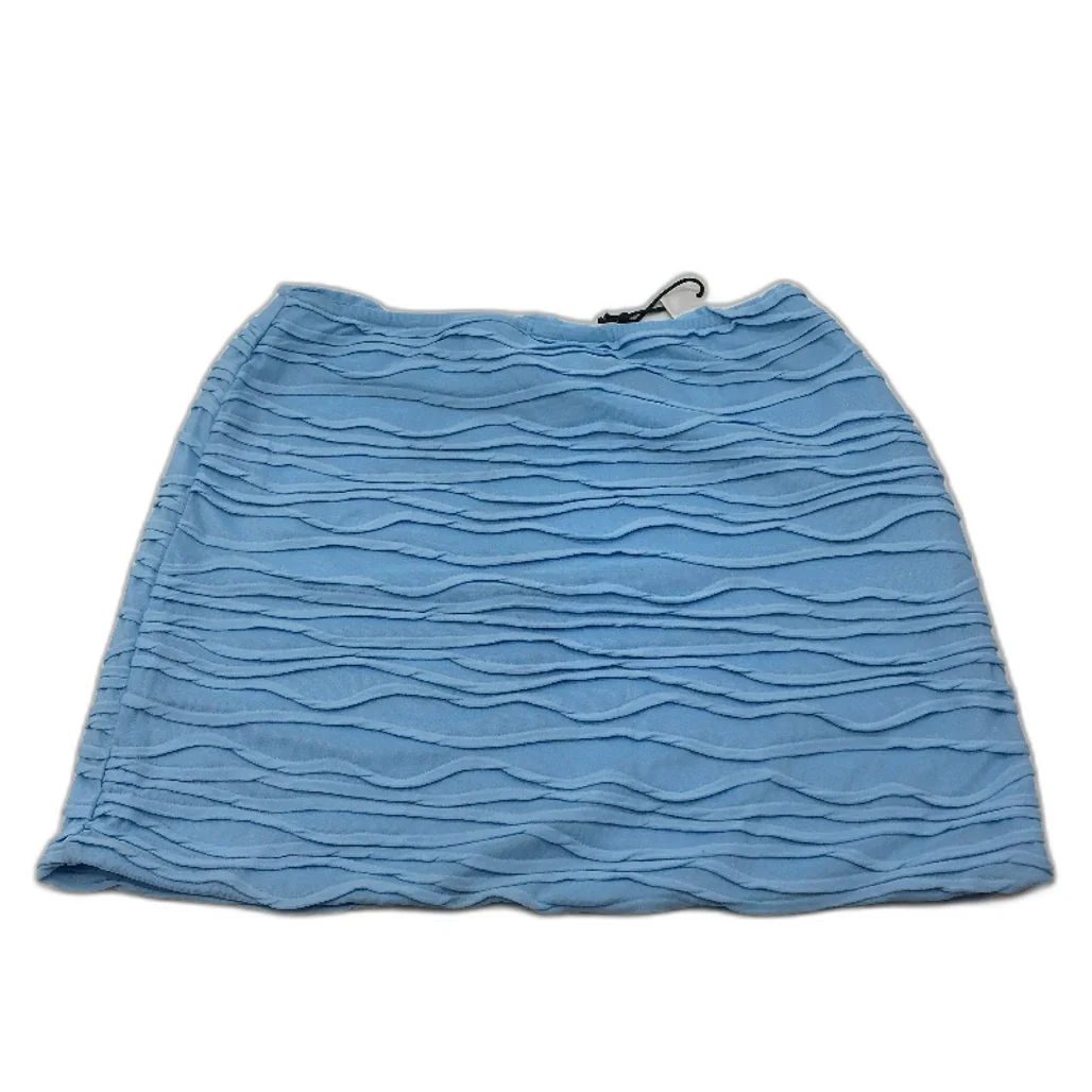 Alice In The Eve Sky Blue Stretch Cleo Crinkle Mini Skirt Ladies Size M NEW - Image 2