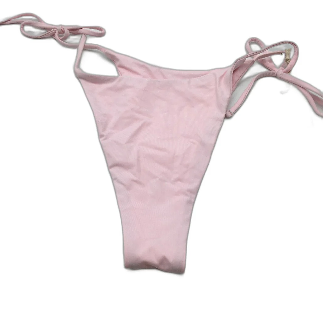 Subtitled Australian Designed Tie Side Baby Pink Bikini Bottom Ladies Size M NEW - Image 2