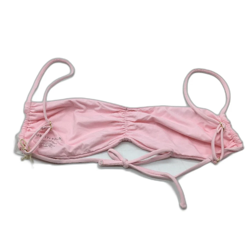 Subtitled Aust Design Baby Pink Gather Front Bikini Top Ladies Size Medium NEW - Image 2