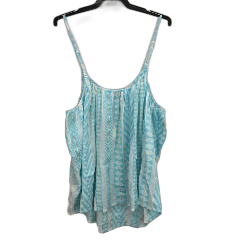 Peter Alexander Blue Patterned Pyjama Top Singlet Flowy Tie Front NEW - Image 2