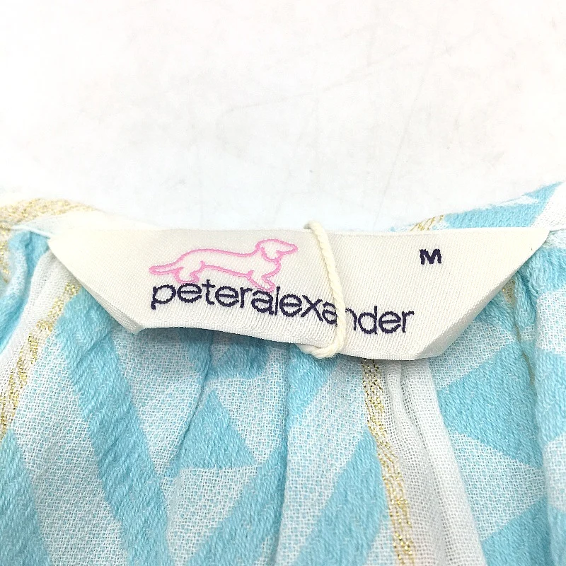 Peter Alexander Blue Patterned Pyjama Top Singlet Flowy Tie Front NEW - Image 3