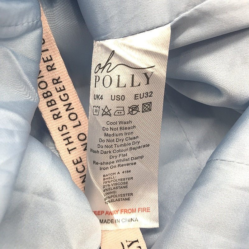 NEW Oh Polly button blazer dress Pastel Blue Ladies size 4 - Image 4