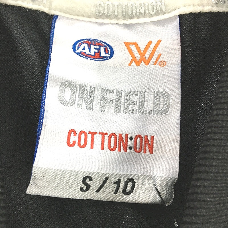 Cotton On AFL Collingwood Magpies Black Media Polo Top Ladies Small Size 10 NEW - Image 3
