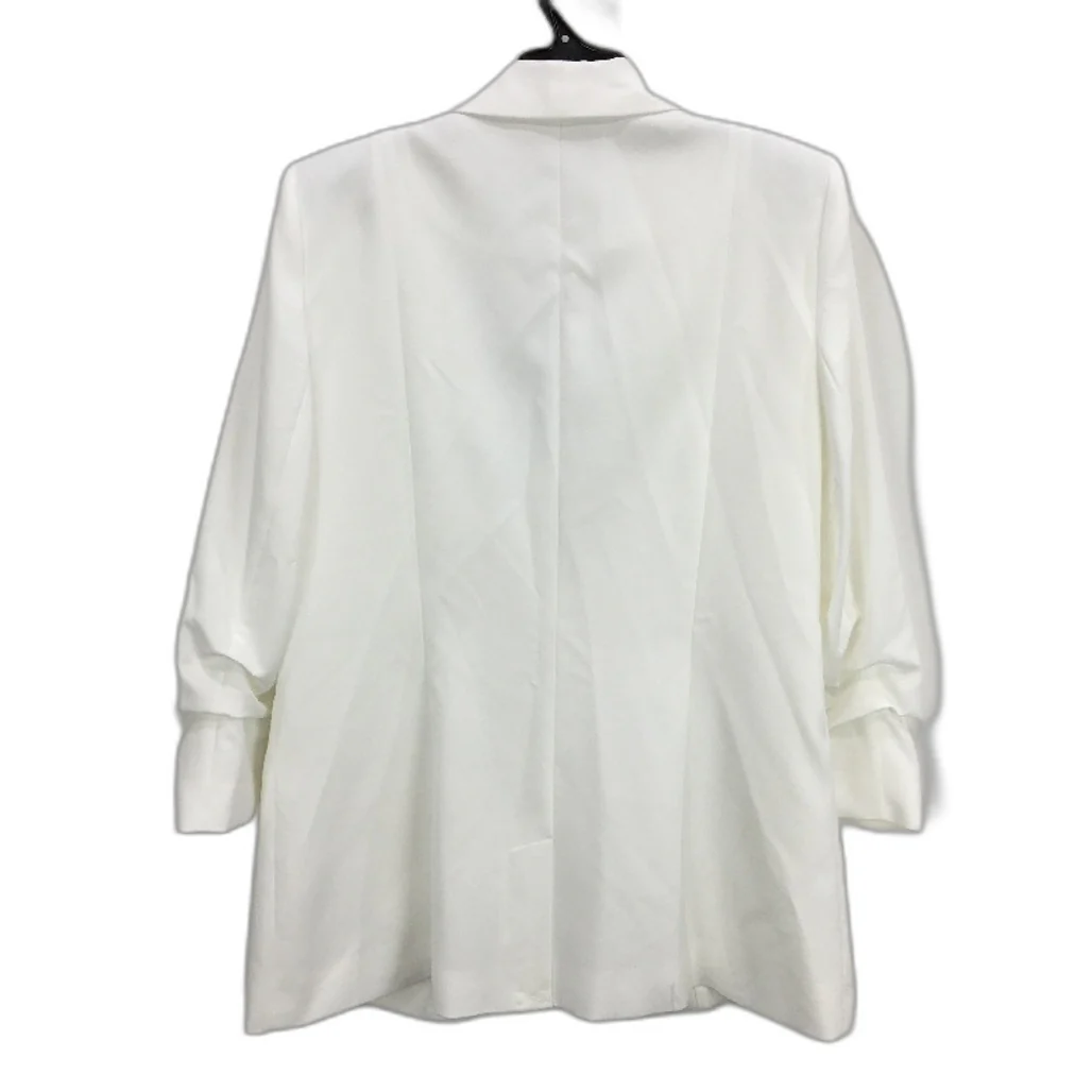 Portmans White Mi Armour Ruched 3/4 Sleeve Lightweight Open Jacket Ladies Sz 10 - Image 2