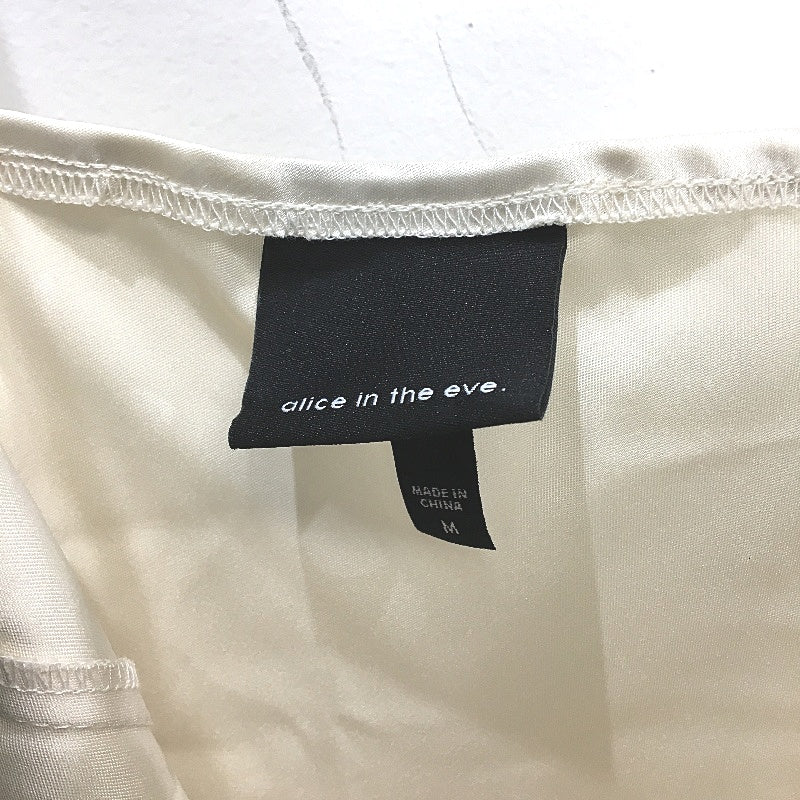 Alice In The Eve Ivory & Black Satin-Like Maxi Slip Dress Ladies Size Medium NEW - Image 3