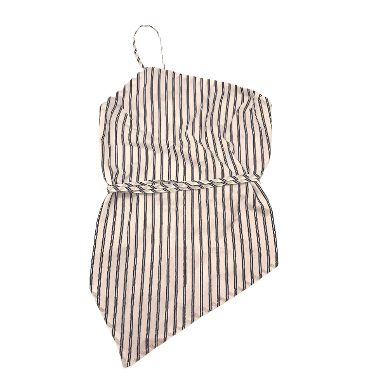 Subtitled Blue & White Striped 'Adeline' Asymmetric Cami Top Ladies Size XS NEW