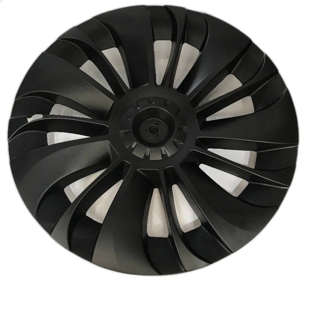 Kavanic 4 Pcs Tesla Model Y3 Black Matte Tire Wheel Covers DEMO - Image 3