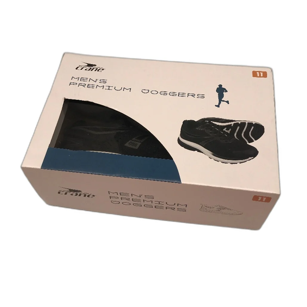 Crane Black Lace-Up Premium Joggers Sneakers Runners Mens Size 11 NEW - Image 6