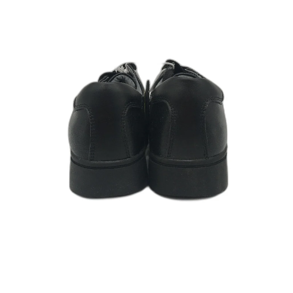 Lily & Dan Black Premium Leather School Shoes Lace-Up Size Kids AU 2 - Image 3