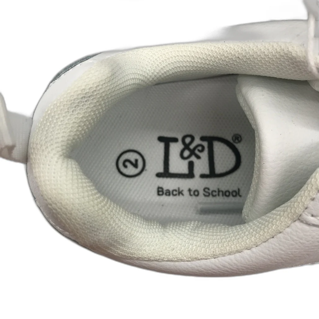 Lily & Dan White Premium Jogger Sport & School Shoes Lace-Up Size Kids AU 2 - Image 3