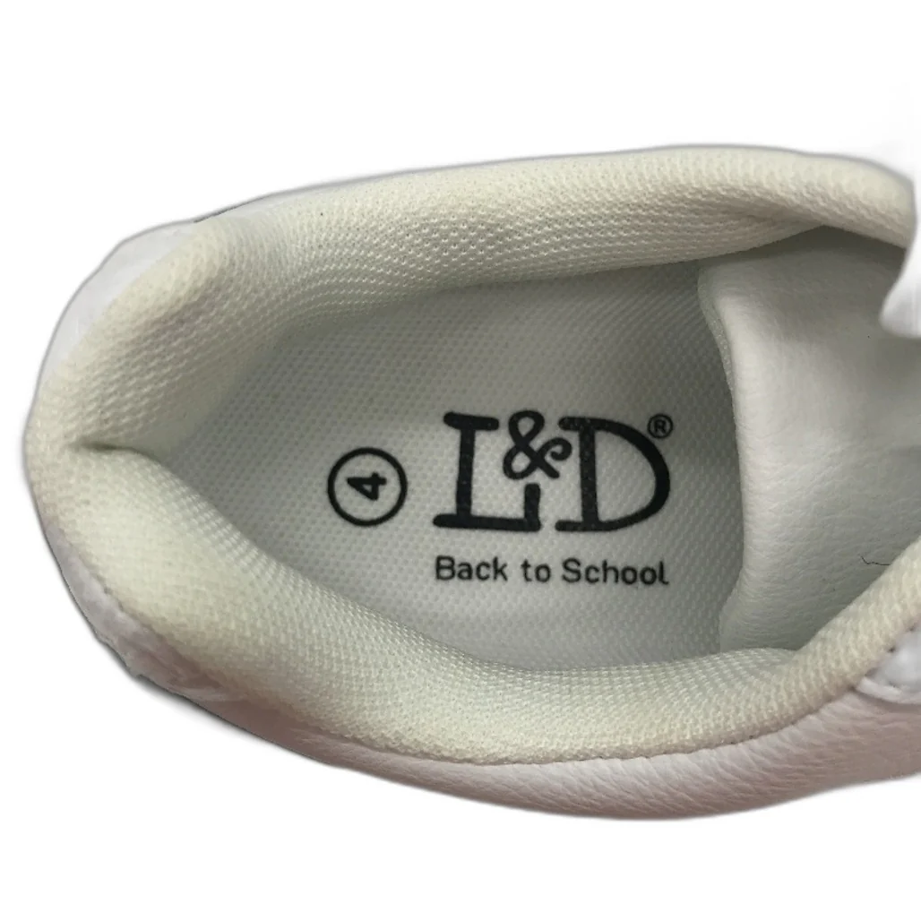 Lily & Dan White Premium Jogger Sport & School Shoes Lace-Up Size Kids AU 4 - Image 4