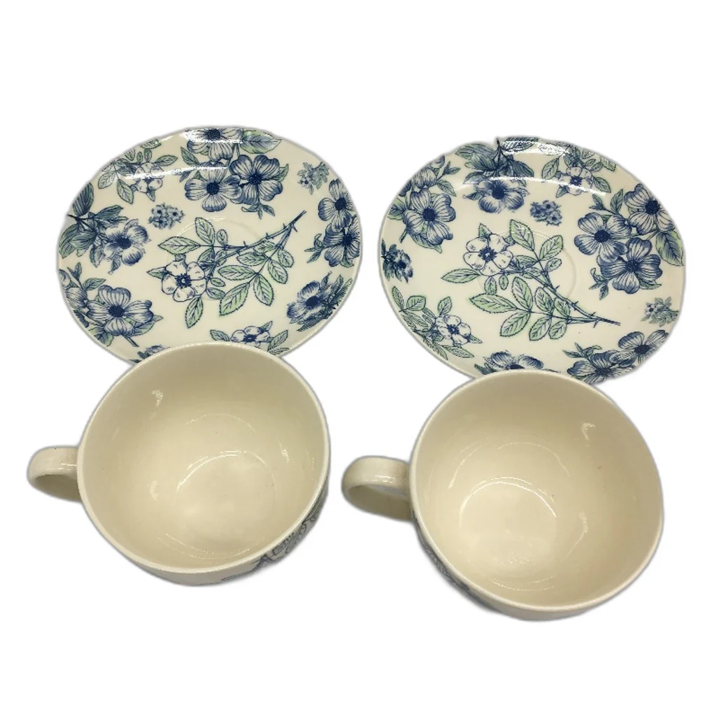 Casa Domani Creme de Creme Boquet Blue Floral 2 Setting Tea Pot & Creamer Set - Image 5