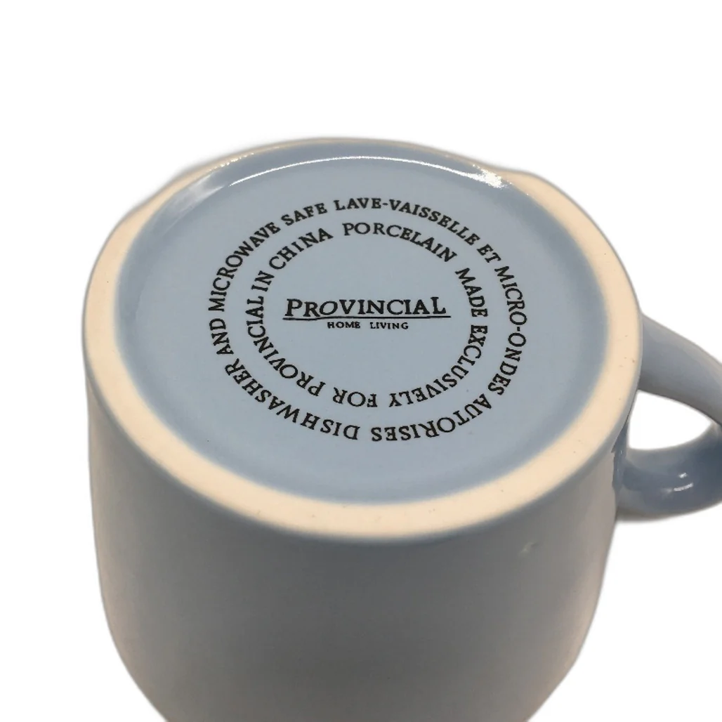 Provincial Home Living Light Blue Ceramic 9 Piece Coffe Cup Set With Sugar Bowl - Image 5