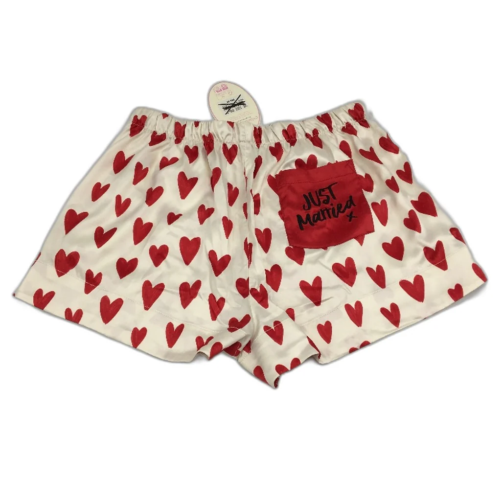 Peter Alexander Just Married Satin Hearts Boxer Shorts Ladies Size XS NEW - Image 2